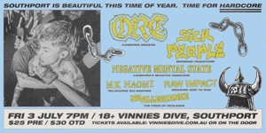 ORC, SICK PEOPLE, NEGATIVE MENTAL STATE, MK NAOMI, RAW IMPACT & NO ALLEGIANCE poster
